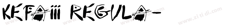 kefaIII regula字体转换 kefaIII regula字体转换